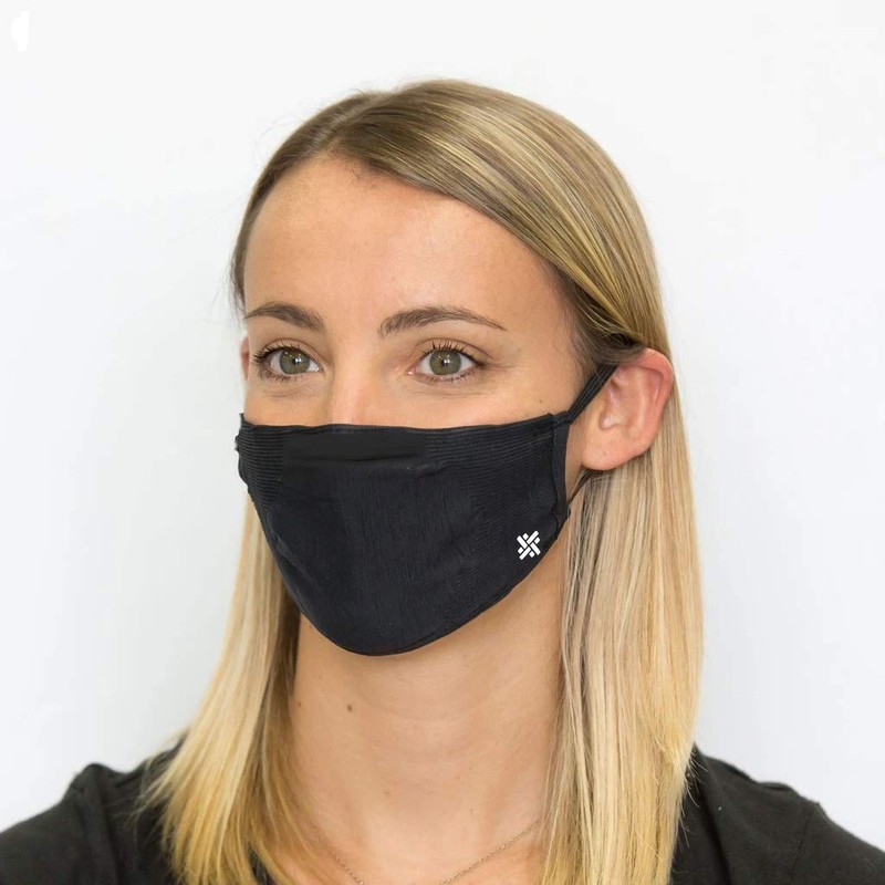 THERAMASKS Antimicrobial Copper Fiber Mask Black 1 Piece (x1)