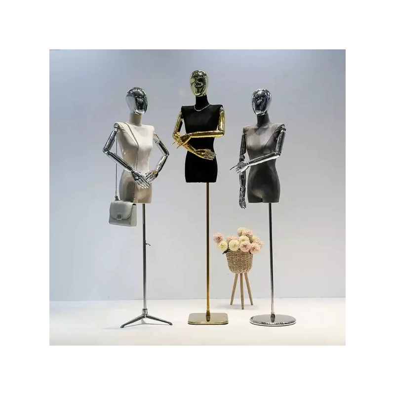J. Beige Silver 상반신 마네킹 마네킨 여성용 하프바디 여자 옷가게