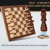 Magnetic Wooden Chess Set for Adults Kids, 15" Folding Chess