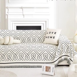 Deisy Dee Sofa Covers for 3 Cushion Couch Sofa Chenille Sofa Slipcover Couch Covers for Sectional l Shaped Couch Pets Protector Furniture Covers (Triangle, 71" x 134")