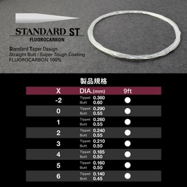 VARIVAS Tapered Leader Standard ST Fluoro 9ft 5X