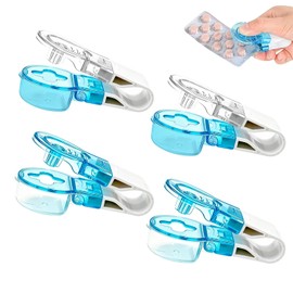4 PCS Pill Popper for Blister Packs, No-Touch Portable Pill Taker