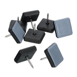 uxcell 8Pcs Nail on Furniture Sliders, 7/8"(22mm) Square Furniture Glides Sliders, Chair Furniture Glides Pads, Chair Leg Protector Pads Furniture Pads for Sofas, Cabinets, Light Blue