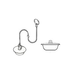 Yu Packet Compatible Products Panasonic Rubber Stopper with Casa Φ2.1 x Φ14.6 inches (53 x 37 x 20 x 20 cm), Chain Length 24.4 inches (620 mm) [RLXGVDT411]