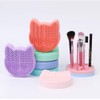 Alfombrilla de silicona para limpieza de brochas de maquillaje con