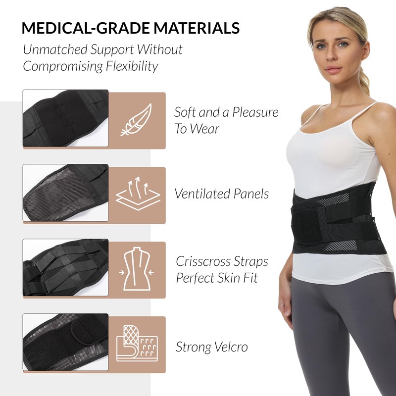 NeoTech Care Lower Back Brace for Women or Men, Lumbar