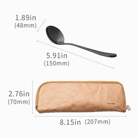 watchget 304 Stainless Steel Coffee Spoon, Coffee Spoon, Coffee Spoon, Home Use, Black with Bag