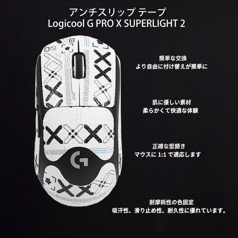 Logicool G PRO X SUPERLIGHT 2 Mouse Grip Tape [NOUKAJU]