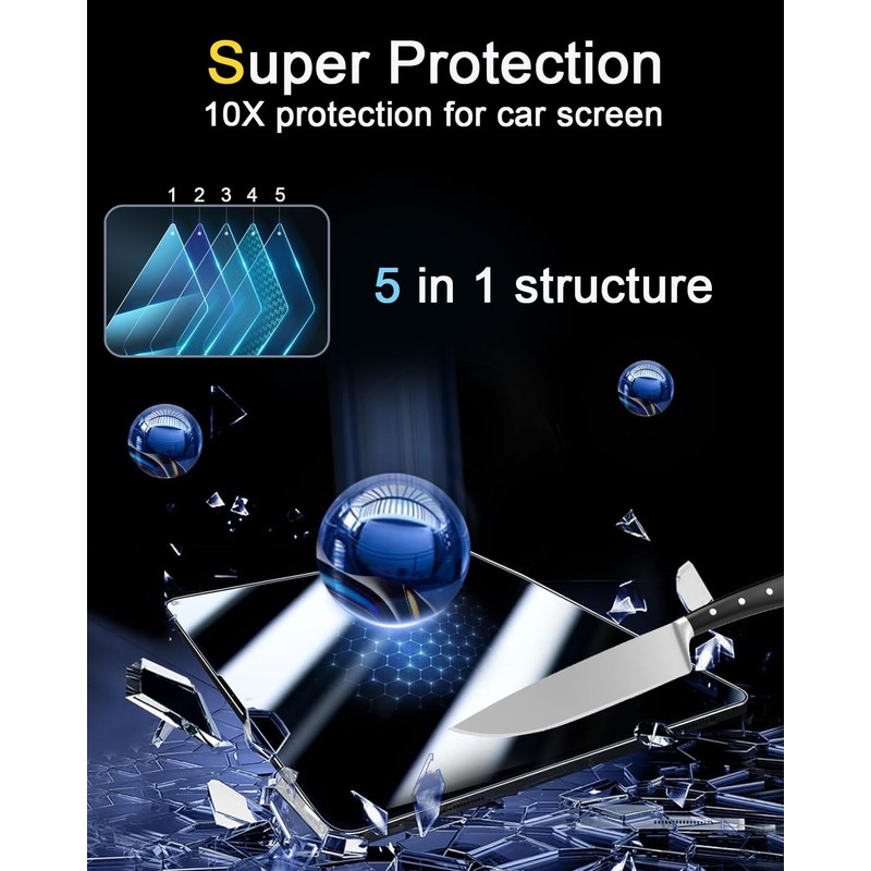 KOOGEN Tempered Glass Screen Protector for Dodge Ram 1500 2019-2025,Infotainment