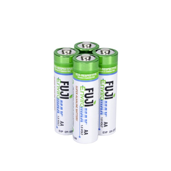 Fuji Enviromax 4300BP4 EnviroMax AA Super Alkaline Batteries (4 Pack), White