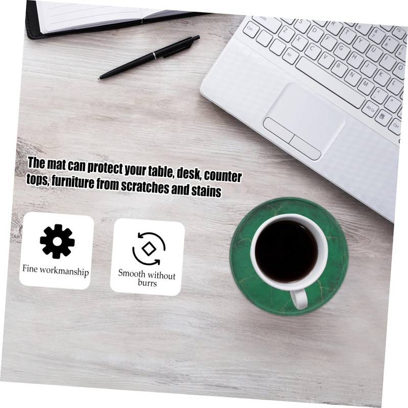 Mobestech Brass Coasters for Drinks Round Heat Resistant Coasters Protect