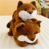 champracer Cuddly Toy Fox, Cute Brown Fox Doll, Fluffy Stuffed