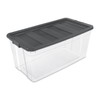 Sterilite 200 Quart Plastic Stacker Box, Lidded Storage Bin Container