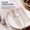 BluShine Heavy Duty Plastic Forks, Disposable Bulk Cutlery