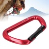 D shape Carabiner Climbing Buckle 25KN Lateral Tension Straight Opening