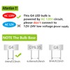 SZHZS G4 LED Bulb 120V Bi-Pin Base, 3W White 6000K,