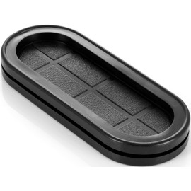 Poppstar Cable Grommet Oval (91 x 37 x 11 mm) Rubber Cable Protection Grommet for Cable Feeding, Colour: Black
