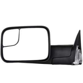 Aintier Tow Mirrors Pair suitable for 1994-2002 For Dodge For Ram/For Ram 1500 2500 3500 with Manual Adjusted No Heated No Turn Signal Light BlackTowing Mirrors