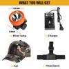 Lokilo Ultra-Bright LED Mining Headlamp,Rechargeable Waterproof Hard Hat White Light