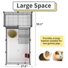 Oneluck Guinea Pig Cage,Indoor Habitat Cage with Waterproof Plastic Bottom,Playpen