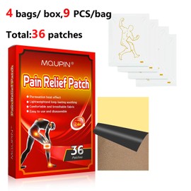 MQUPIN 36 PCS Pain Relief Patch Plaster,Heat Patches Pain Relief Patches for Back Knee Joint Neck Shoulder(4 Bags,9pcs/Box)