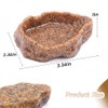 2 Pack Reptile Food Bowl Natural Sandstone Water Dish for