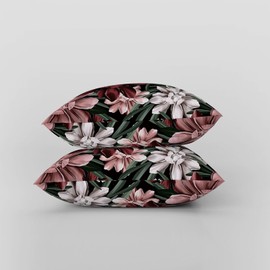 ggaimwf Flower Cushion Cover Decorative Flower Cushion Light Vintage Art Aesthetic Cushion Covers for Sofa Cushion Covers Farmhouse Scattering Cushion with Covers Included Set 2 40 x 40 cm