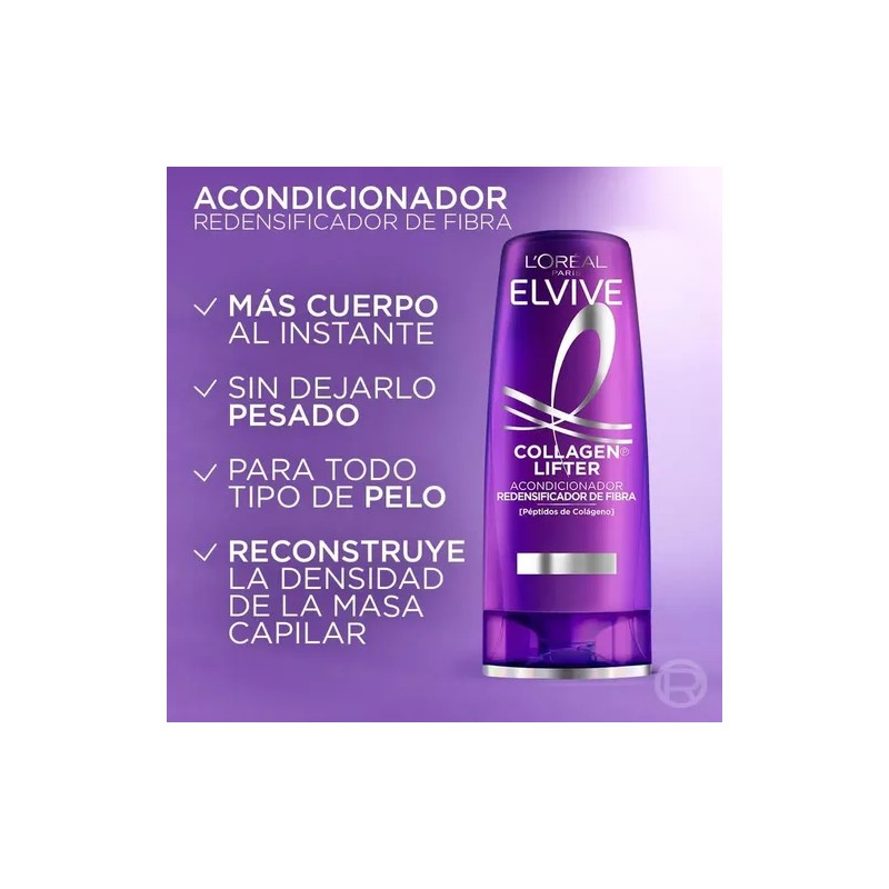Shampoo L'oréal Elvive Collagen Engrosador Pack 2 Piezas