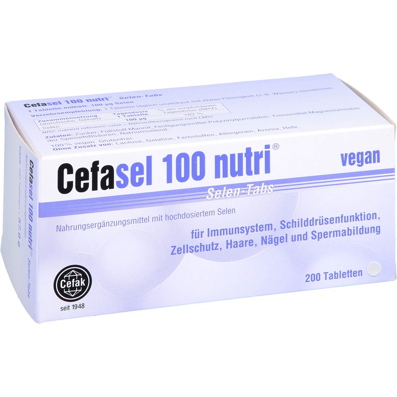 Cefasel 100 nutri Selen-Tabs, 200 pcs tablets