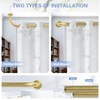 2 Pack Gold Wrap Around Curtain Rods,Gold Curtain Rods for