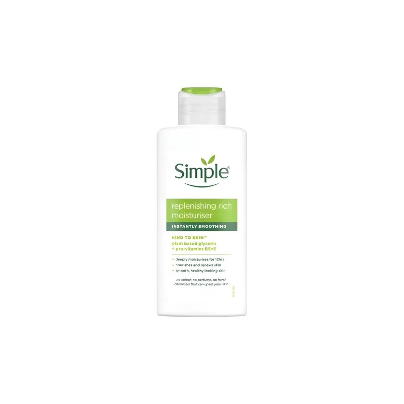 Simple Crema Facial Hidratante 12 h, Uso Día y Noche,