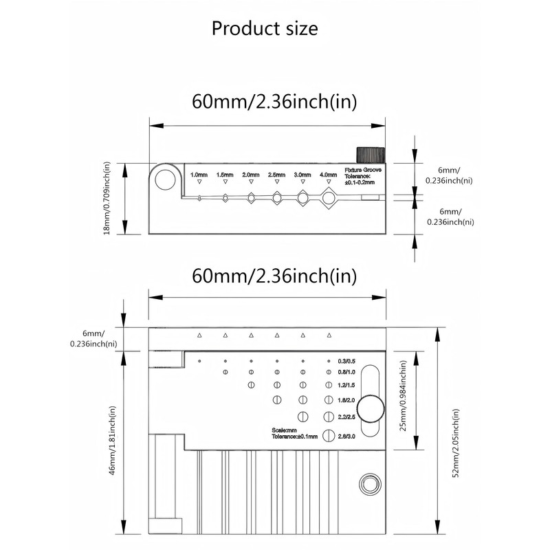 Adoctech Round Rod Center Locator Drill Guide Jig Punching Hole