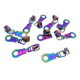 10Pcs Rainbow Donut Zipper Pulls for Zipper Repair Kit Zipper Pull Replacement 5# Nylon Head Zipper Puller Sliders for Purses Handbags Bags