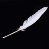 MFUOE White Goose Feather Quill Pens Feather Signing Pen Black