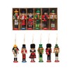 Creative Co-Op 5' H Pine Wood Nutcracker Ornaments, Multi Color,