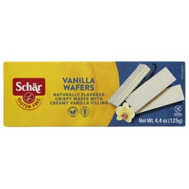 Schär Gluten-Free Vanilla Wafers, 4.4oz (Pack of 12) – Crispy Texture, Rich Vanilla Flavor, Non-GMO, No Artificial Preservatives, Perfect Snack or Dessert Ingredient