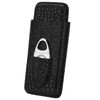 Cigar Case Portable Black Large Capacity PU Leather Caiman Pattern