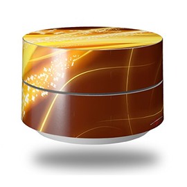 Skin Decal Wrap for Google WiFi Original Mystic Vortex Yellow (Google WiFi NOT Included) by WraptorSkinz