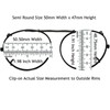 Semi Round Polarized Clip On Sunglasses (Dark Bronze-Polarized Amber Lens,