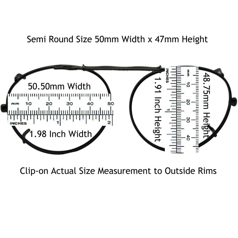 Semi Round Polarized Clip On Sunglasses (Dark Bronze-Polarized Amber Lens,