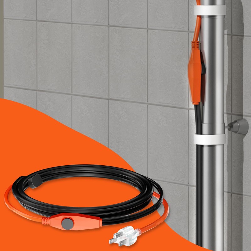 VEVOR Pipe Heating Cable, 3FT 7W/FT Heat Tape for Pipes