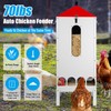 PAUQRWIE 70-80lbs Large Automatic Chicken Feeder with 16 Feeding Ports