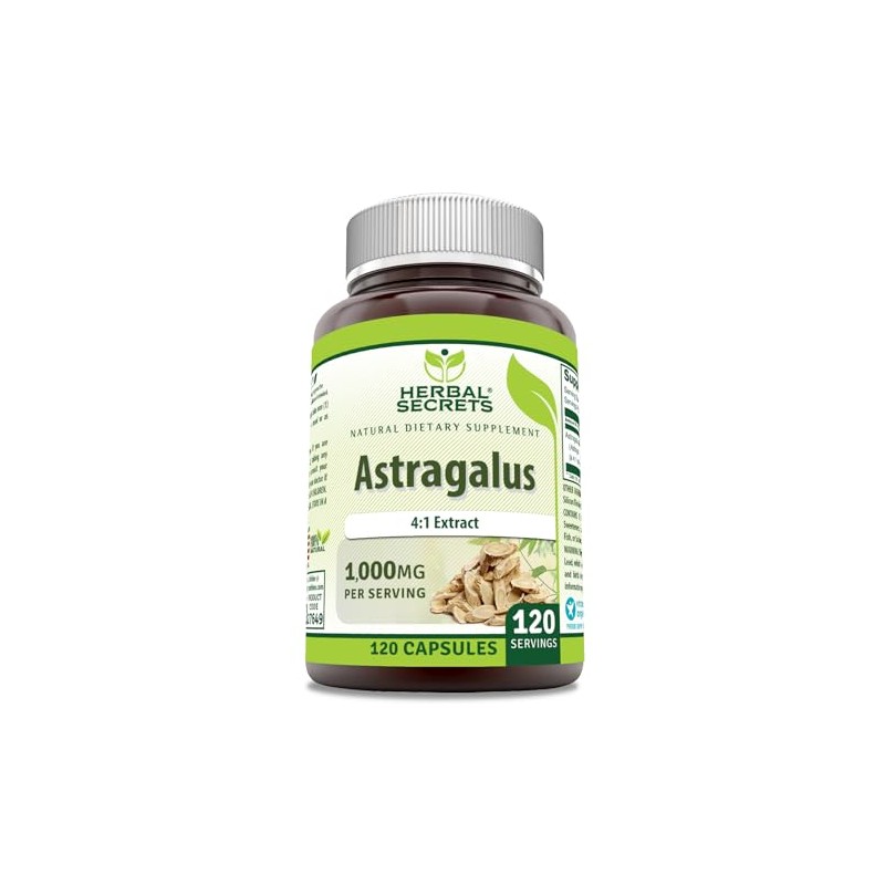 Herbal Secrets Astragalus Astragalus 1000 Mg Capsules