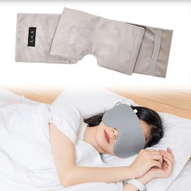 TENOL Weighted Eye Mask Weighted Eye Blindfold Eye Pillow Gentle Pressure Sleep Mask for Women Men Travel Light Blocking, Gray