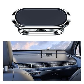 Ziciner - Soporte Magnético para Teléfono de Coche, 360 Ajustable con Manos Libres, Compatible con Todos los Smartphones (Plateado)                   