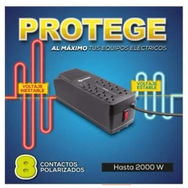 Steren Voltage regulator 2,000 W with 8 outlet