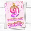 Olivia Samuel 20 Pack of 9th Birthday Invitations with Envelopes