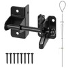 SANKINS Self-Locking Gate Latch with Spring Cable Pull for Wooden