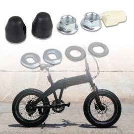 ZHOUSUFEN Electric Bicycles Hub Motor Axles Front Lock Nut Lock Washers Spacers Nut Cover with 12mm 14mm Shafts Set