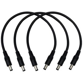 DC 5.5mm×2.1mm Power Cable,18AWG Male to Male 1-36V Extension Cable,10A Current Suitable for CCTV Surveillance Cameras/Routers/LED Light Strips,1ft (Pack of 3)